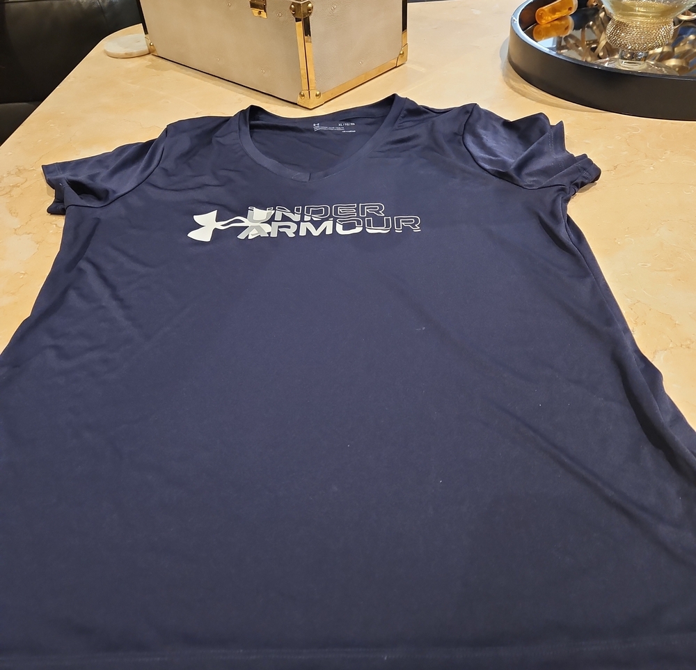 Under Armour Navy Blue Short Sleeve Logo Tee